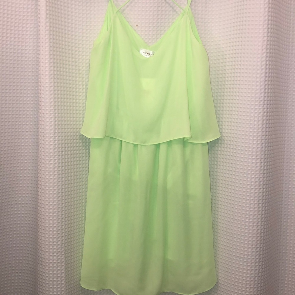 Neon green tank dress